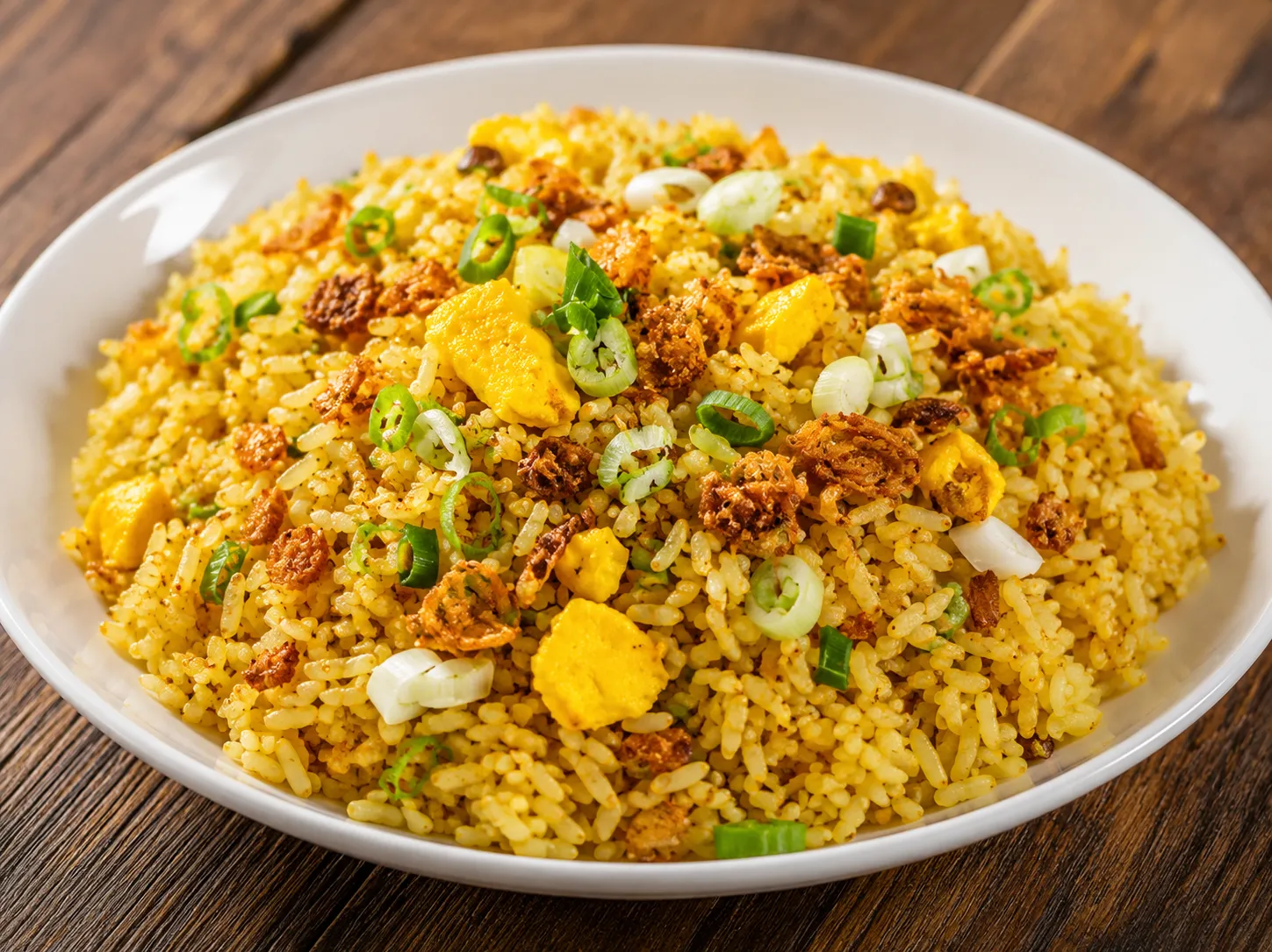 Mar's Yang Chow Fried Rice at Mar's Sisig Winnipeg — Filipino-Chinese fried rice with pork, shrimp and egg