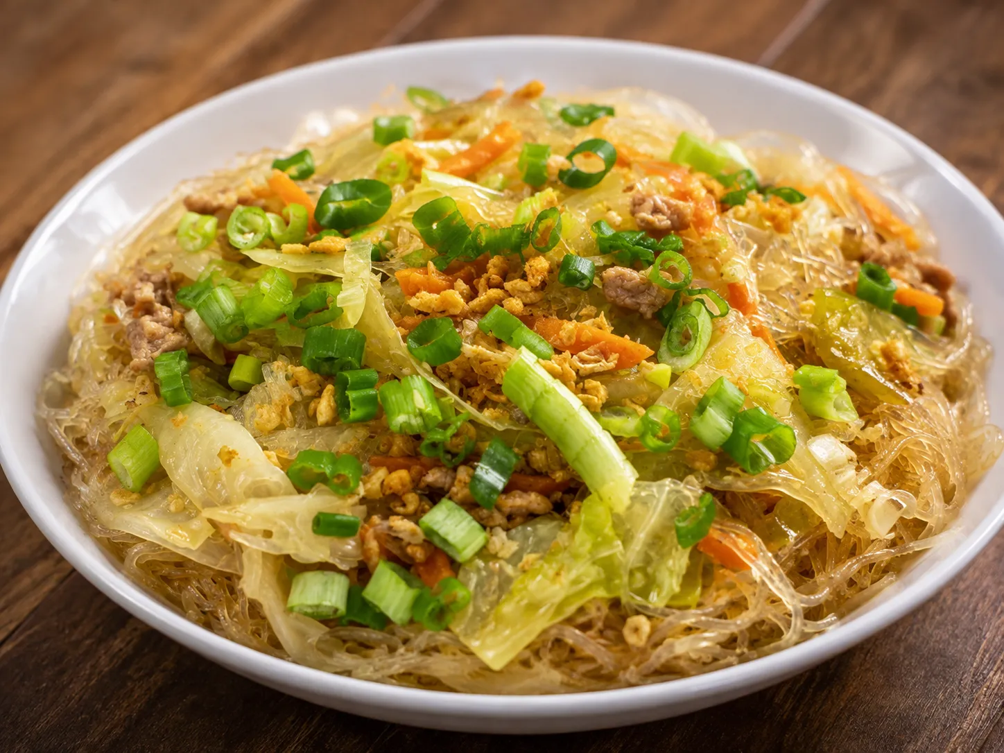 Pancit Bihon at Mar's Sisig Winnipeg — Filipino stir-fried rice noodles with pork and vegetables